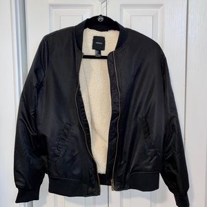 Black bomber jacket